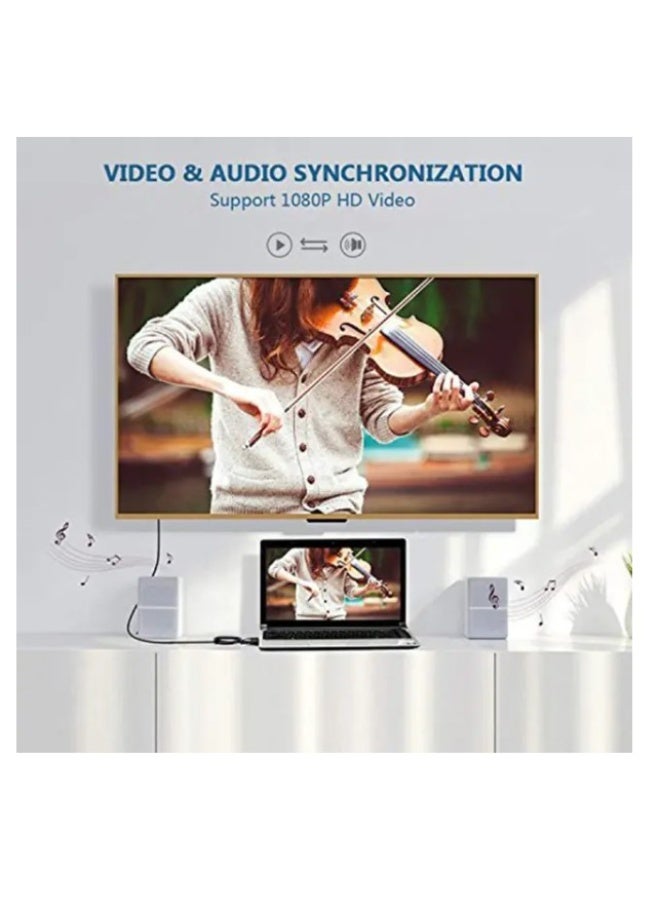 Haing محول VGA إلى HDMI مع كابل صوت 3.5 مم ومنفذ طاقة - Image 3