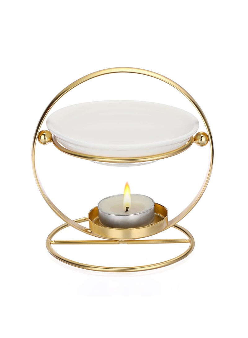 Suntown سايوسِي دفاية شمع الشاي الخزفية، جهاز احتراق زيت أساسي رومانسي دقيق، دفاية شمع زيت أساسي غير كهربائية، دفاية عطرية للشمع للزينة المنزلية - Image 1