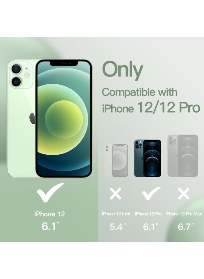 أكاليكس جراب سيليكون سائل فاخر لهاتف iPhone 12 و iPhone 12 Pro، تصميم نحيف، ملمس ناعم مع بطانة من الألياف الدقيقة وحماية معززة للكاميرا - متين ومقاوم لبصمات الأصابع | أخضر عسكري - Image 2