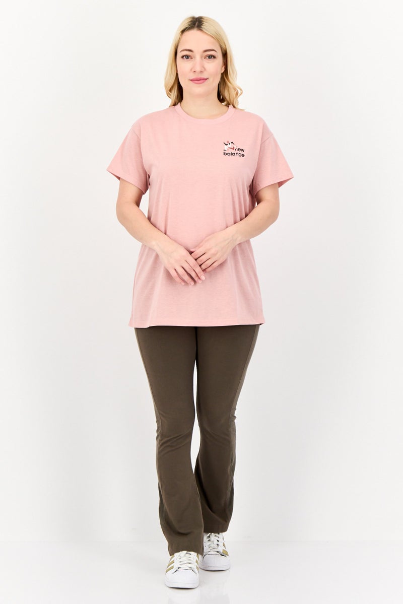 New Balance Women Athletic Fit Short Sleeve Outdoor T-Shirt, Old Rose  - Image 4