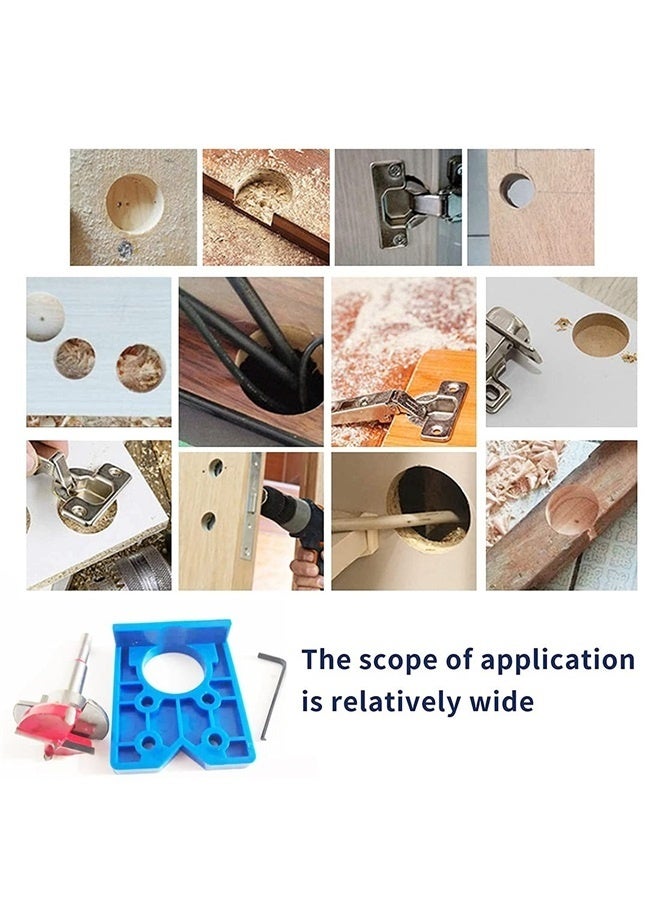 Drill Bit, 35mm Concealed Hinge Jig kit, Wood Drilling Hole Saw Set Woodworking Drilling Tool Wood Cutter for Face Frame Cabinet  - Image 5