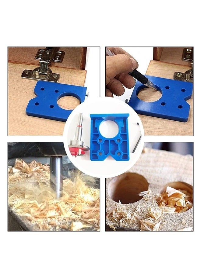 Drill Bit, 35mm Concealed Hinge Jig kit, Wood Drilling Hole Saw Set Woodworking Drilling Tool Wood Cutter for Face Frame Cabinet  - Image 4