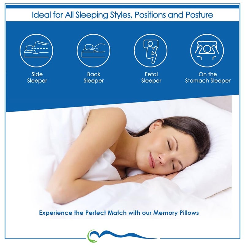 SLEEP & HEALTH Sleep Health Memory Foam Pillow 4 Standard  - Image 5