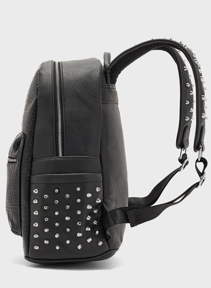 Seventy Five Studded Detail Casual Backpack