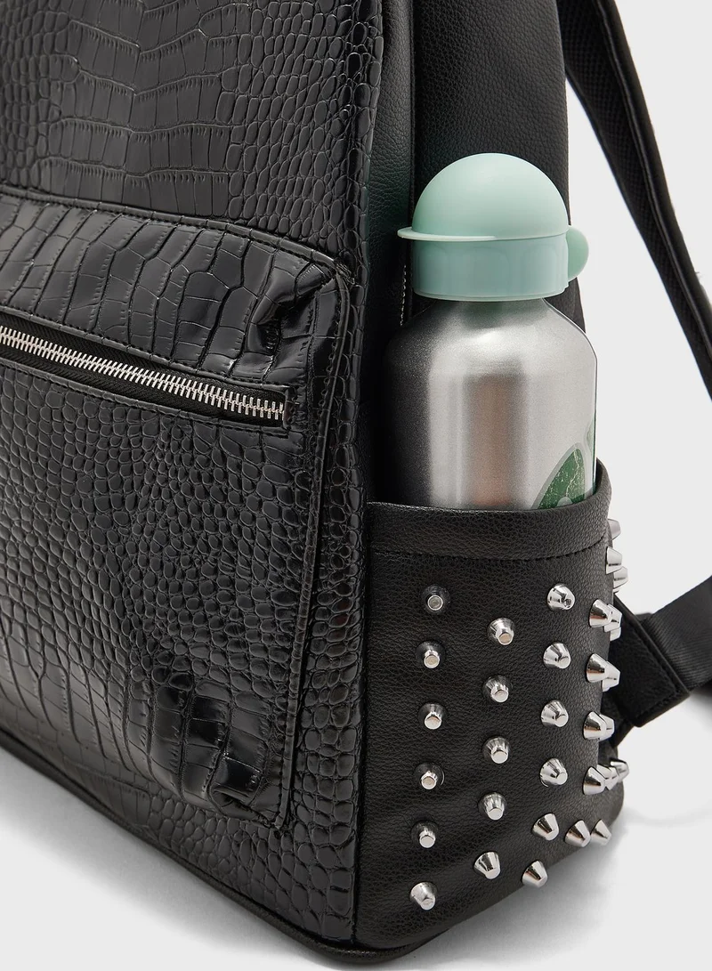 Seventy Five Studded Detail Casual Backpack