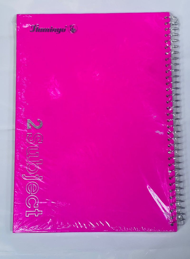 Flamingo 2-Subject Heavy Duty Notebook A4 100 Sheets - Image 1