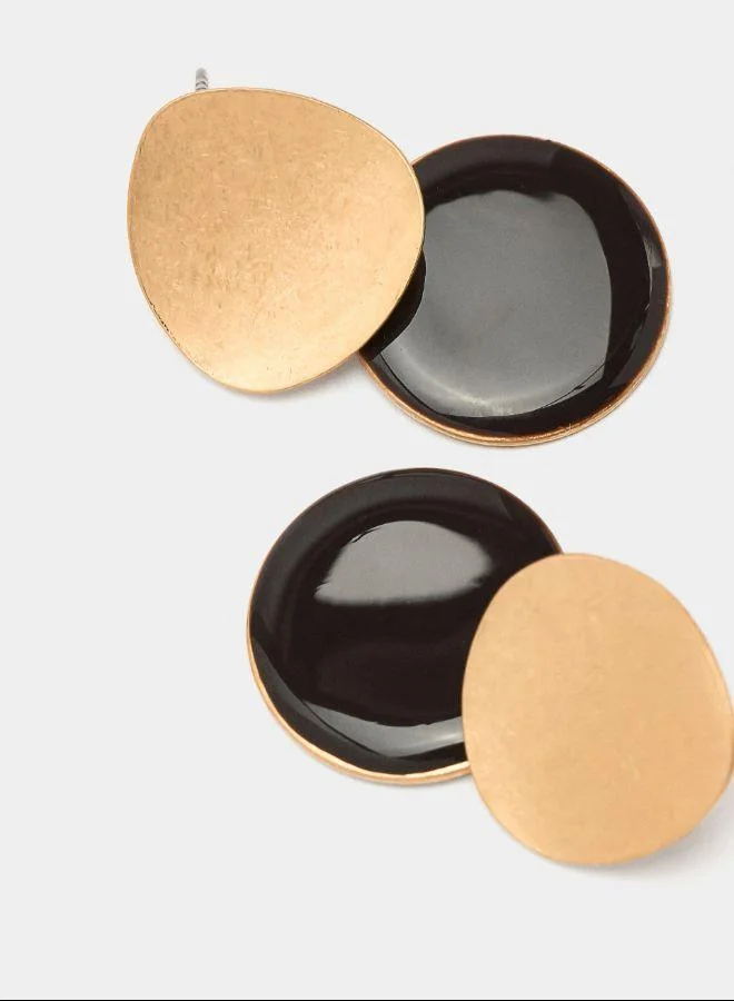 بارفوا أقراط مستديرة بالمينا