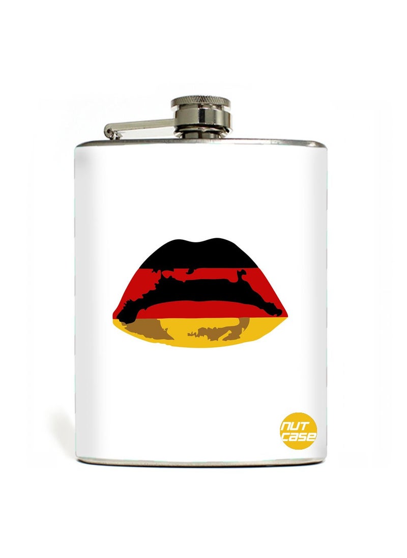 Nutcase Designer Hip Flask 7 Oz Nutcase German Lips 