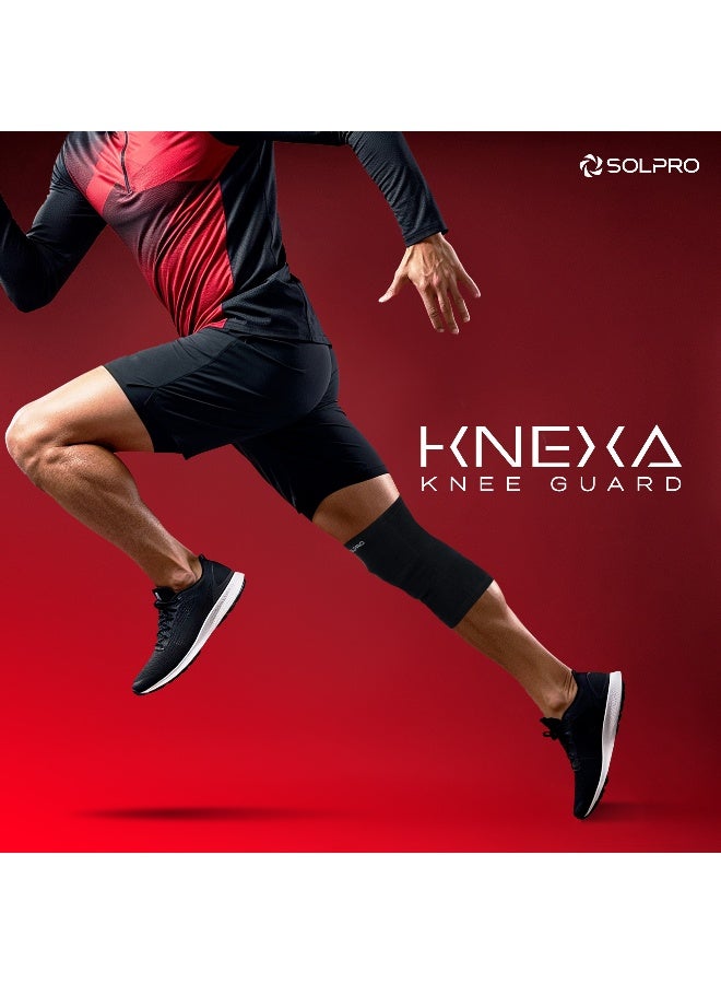 SOLPRO Knexa Knee Guard for Men & Women | Joint Stabiliser for All Sports, Gym & Rehab Workouts | Joint Pain Relief for Active Lifestyle Injury Recovery & Arthritis (Black) - Image 2
