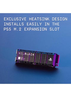 ماركة غير محددة 1 تيرابايت SN850P NVMe M.2 SSD توسيع تخزين مرخص رسميًا لوحدات تحكم PS5، حتى 7300 ميجابايت/ثانية، مع مبدد حراري - WDBBYV0010BNC-WRSN 1 تيرابايت  - Image 3