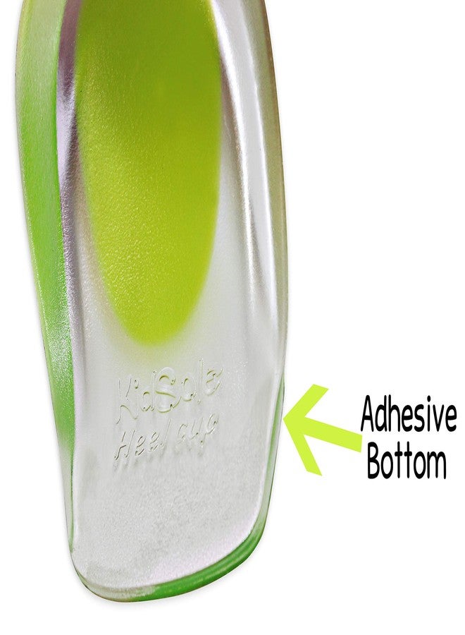 KidSole 2 Pack - KidSole Shock Absorbing Lightweight Gel Heel Cups For Kid's With Sensitive Heels, Heel Spurs, Plantar Fasciitis, or Ankle Pain (Green Toddlers Size 11-2) - Image 2