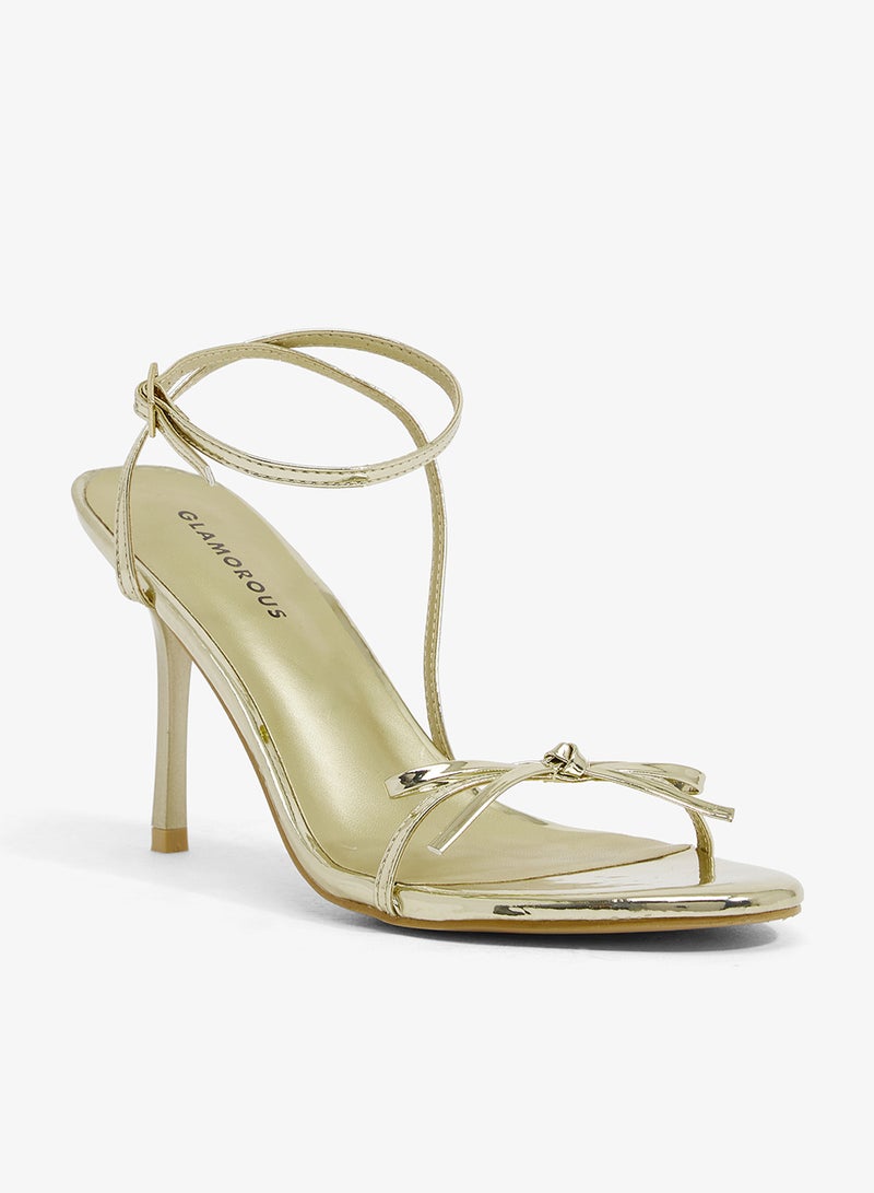 GLAMOROUS Casual Ankle Strap Heeled Sandals - Image 2