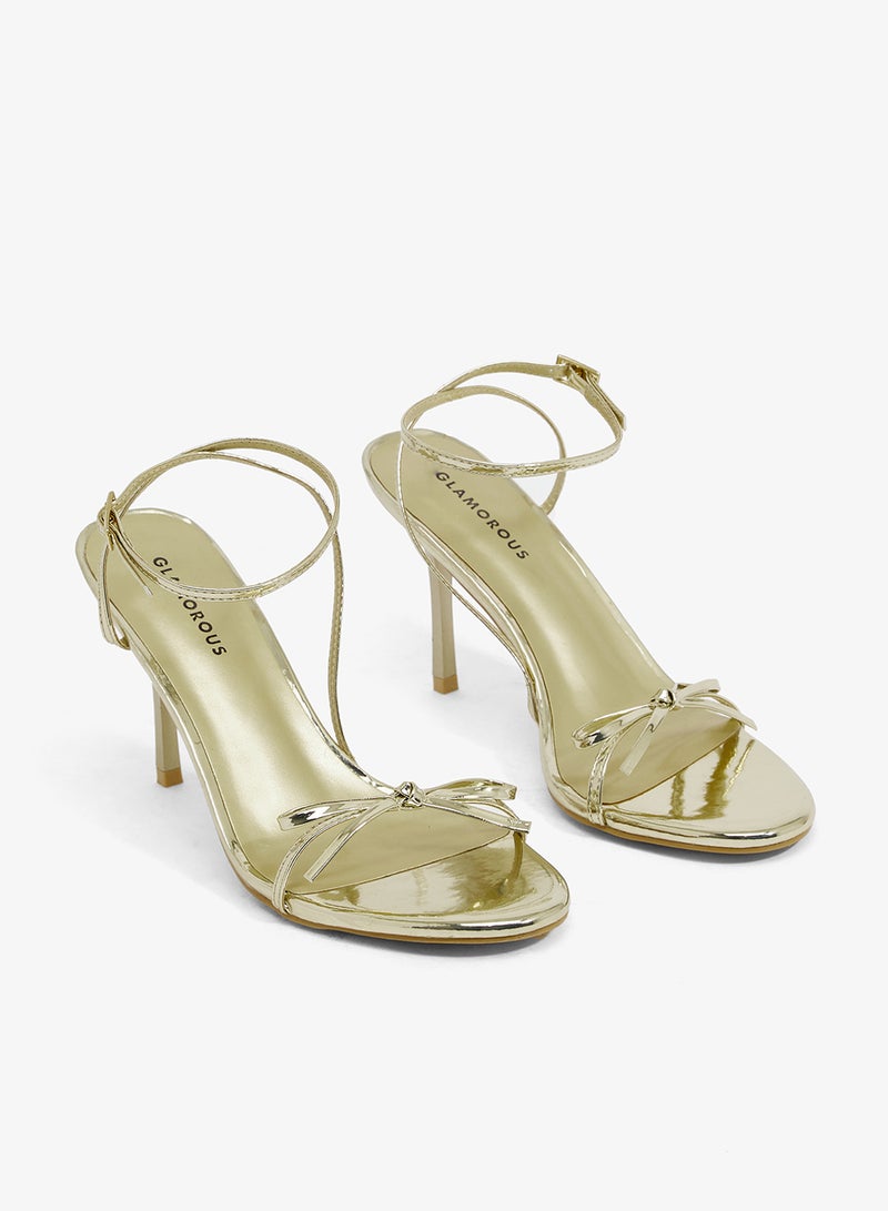 GLAMOROUS Casual Ankle Strap Heeled Sandals - Image 4