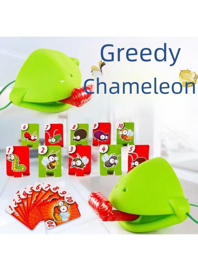 Frog Mouth Tongue Pulling Toy Color Changing Dragon Face Mask Parent-child Educational Game Prop Tabletop Game Children's Toy-Color:2 People Against The Frog ]