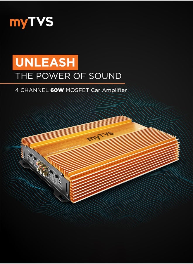 myTVS myTVS 4 Channel Car Amplifier for Subwoofer & Android Player - 60W MOSFET AMP-4  - Image 4