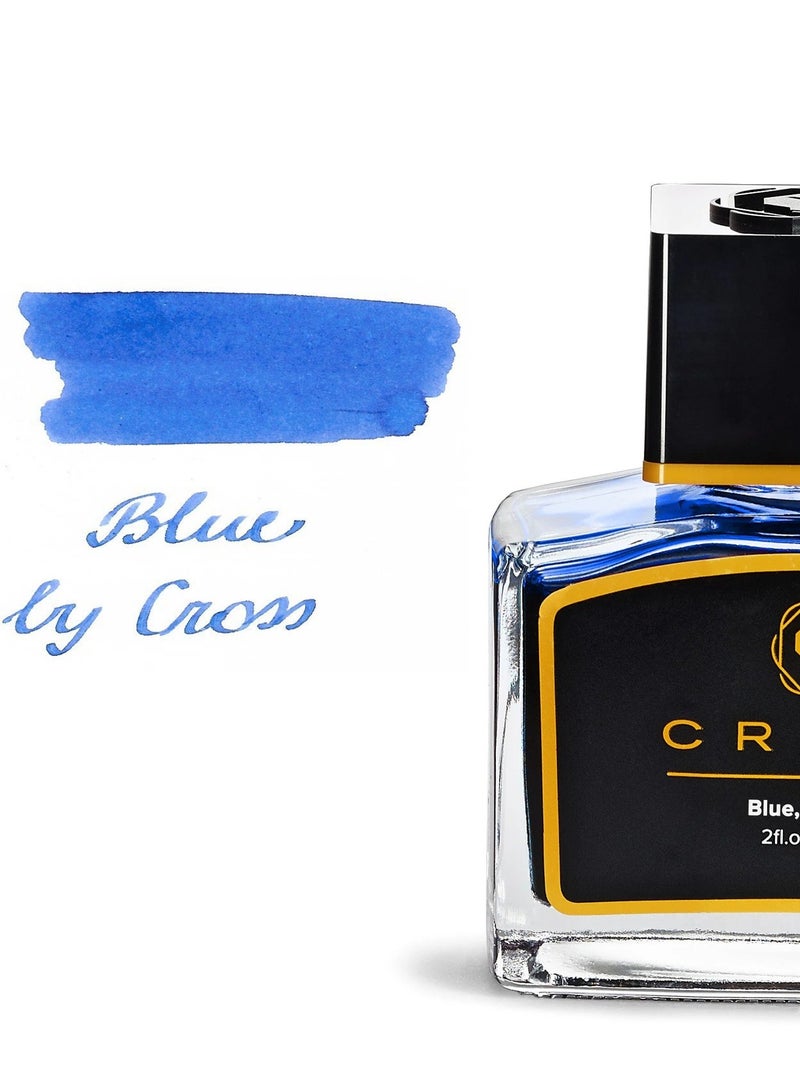 Cross 1-Piece Fountain Pen Ink Bottle 62.5ml Content Blue - Image 2