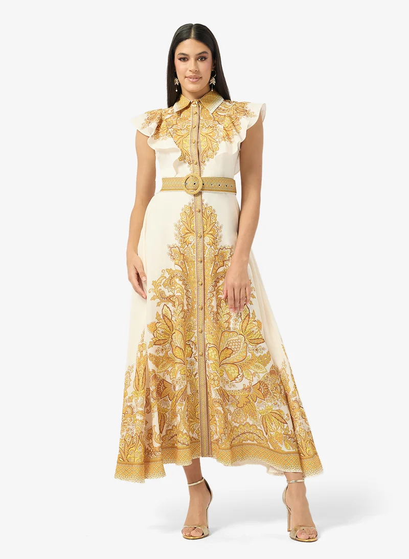 ايلا فستان بطبعة تجريدية