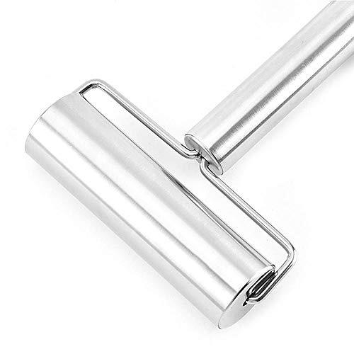 Aphse Smooth Stainless Steel Rolling Pin Pastry and Pizza Double Dough Baker Roller Metal Kitchen Utensils Ideal for Baking Dough, Pizza, Pie, Pastries, Pasta and Cookies - Image 3