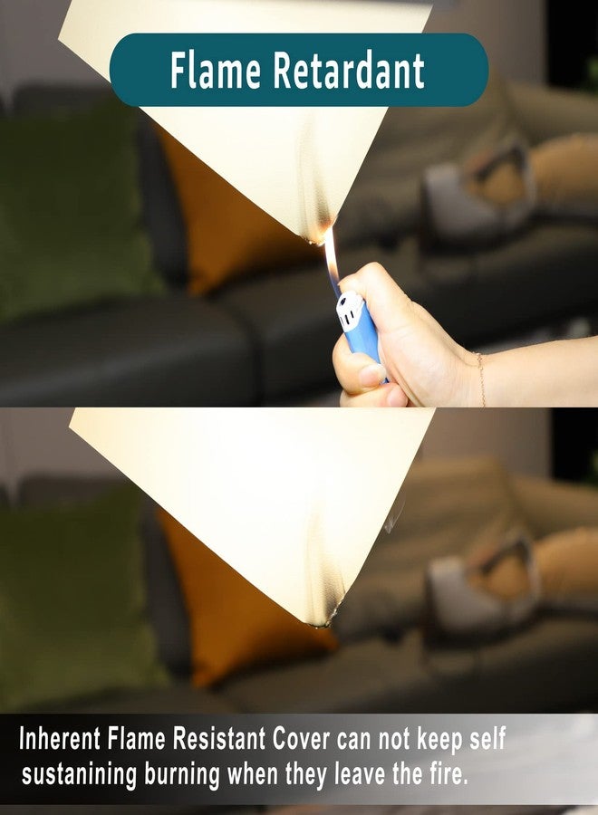 AmazeCov غطاء مسند رأس فاخر من أمازكوف لكرسي الاسترخاء، واقي مسند رأس من الجلد الصناعي المقاوم للهب للأثاث، غطاء مقعد سينمائي، غطاء واقي للرأس لأرائك المنزل والمكتب، 16 عرض × 27 طول، أسود - Image 5