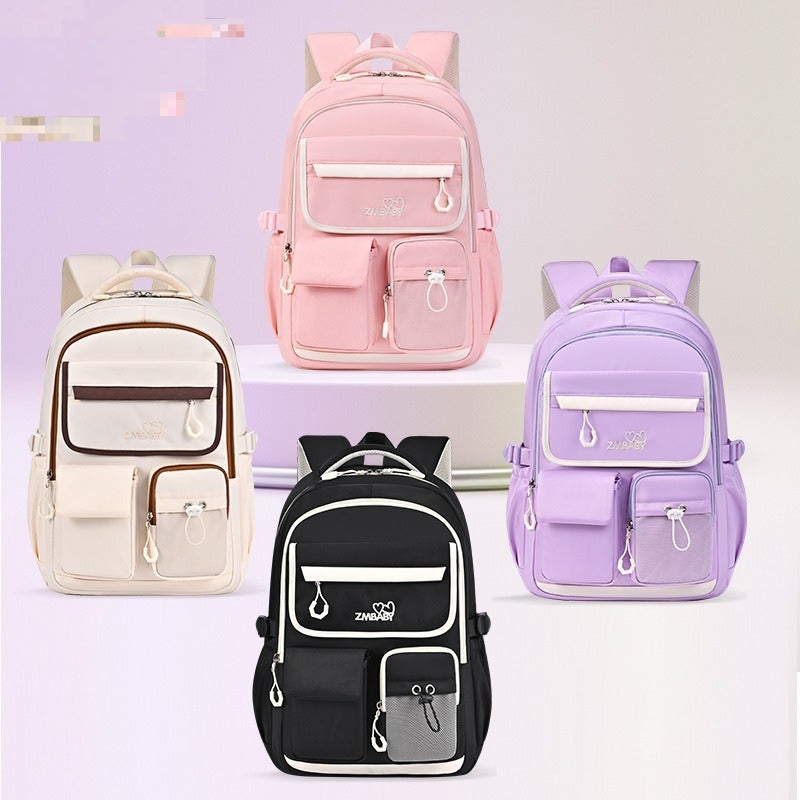 Kids School Backpack Oxford Cloth Lightweight Load Reduction - Image 1
