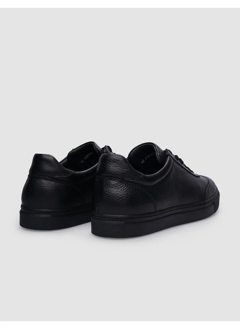 Cabani Leather Black Lace-Up Men's Sneaker