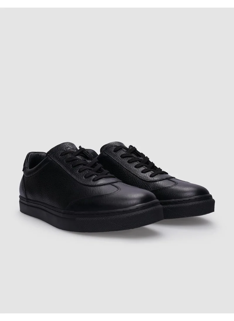 كاباني Leather Black Lace-Up Men's Sneaker