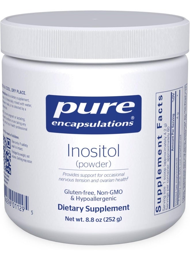 Pure Encapsulations Inositol (Powder) - Supplement to Support Energy, Nervous System & Ovarian Function* - with Myo-Inositol - 8.8 Ounces - Image 1