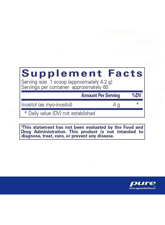 Pure Encapsulations Inositol (Powder) - Supplement to Support Energy, Nervous System & Ovarian Function* - with Myo-Inositol - 8.8 Ounces - Image 2