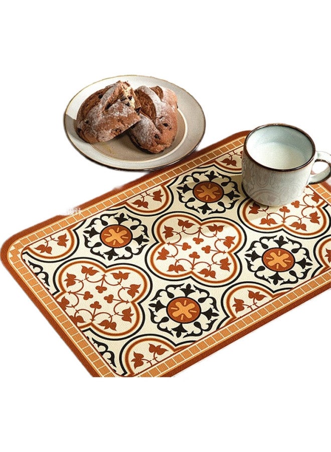 Avivi Aiwei Placemat, Table Mat, Leather Placemat, Waterproof And Heat-Resistant Mat, Coffee Table Cloth, Table Mat, Coaster, 40*30, Vintage Brown + Green - Image 2