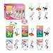 Gocozer Valentines Day Gifts for Kids 30 Pack Unicorn Dinosaur Keychains with Valentines Greeting Cards for Classroom Valentines Exchange Gifts ideas Preschool Valentine Gifts favors - Image 3