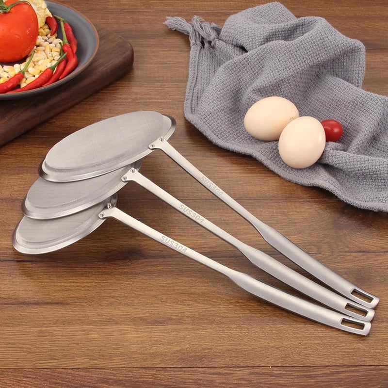ONESWI Stainless Steel Fat Skimmer Spoon, Kitchen Fine Mesh Food Strainer and Hot Pot Skimmer with Long Handle for Skimming, Cooking, Frying, Grease, Gravy and Foam (4.7") - Image 5
