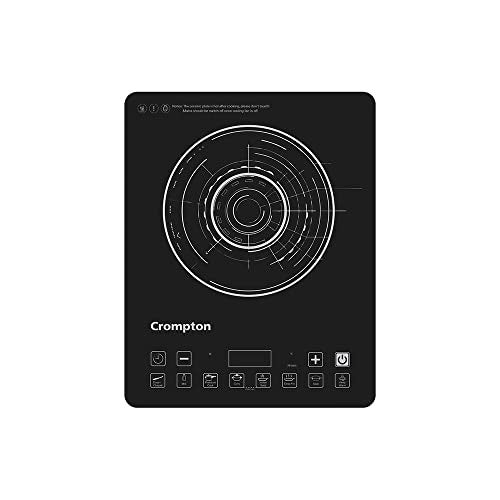 Crompton Instaserve 2100 W Induction Cooktop with 12 Feather Touch Buttons | 8 One touch Cook Menus |Slim Body | Overvoltage Shield Protection - Image 1