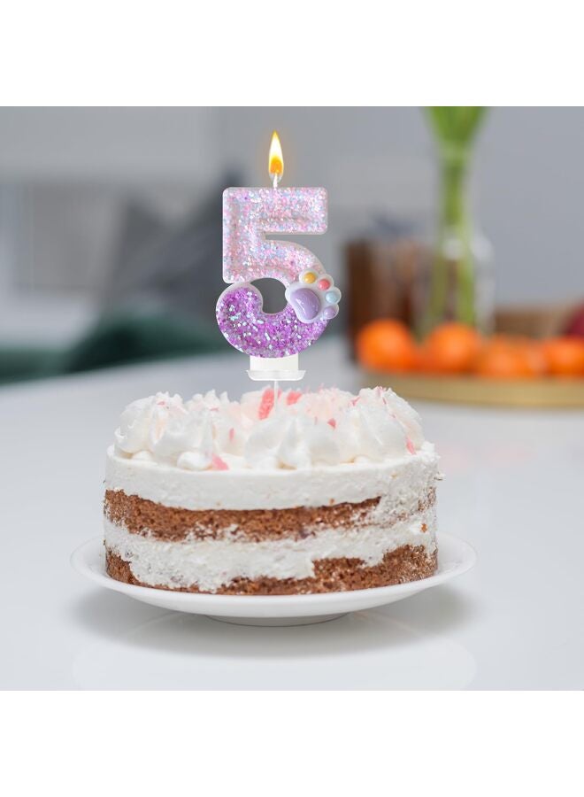 LAMAY Number birthday candles, pet-themed number candles, luxurious cake decorations, perfect for pet birthday parties and anniversaries (number 5). - Image 4