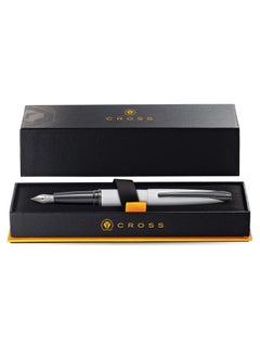 Cross Atx Brushed Metallic Refillable Fountain Pen Medium Nib Includes Premium Gift Box Brushed Chrome  - Image 4