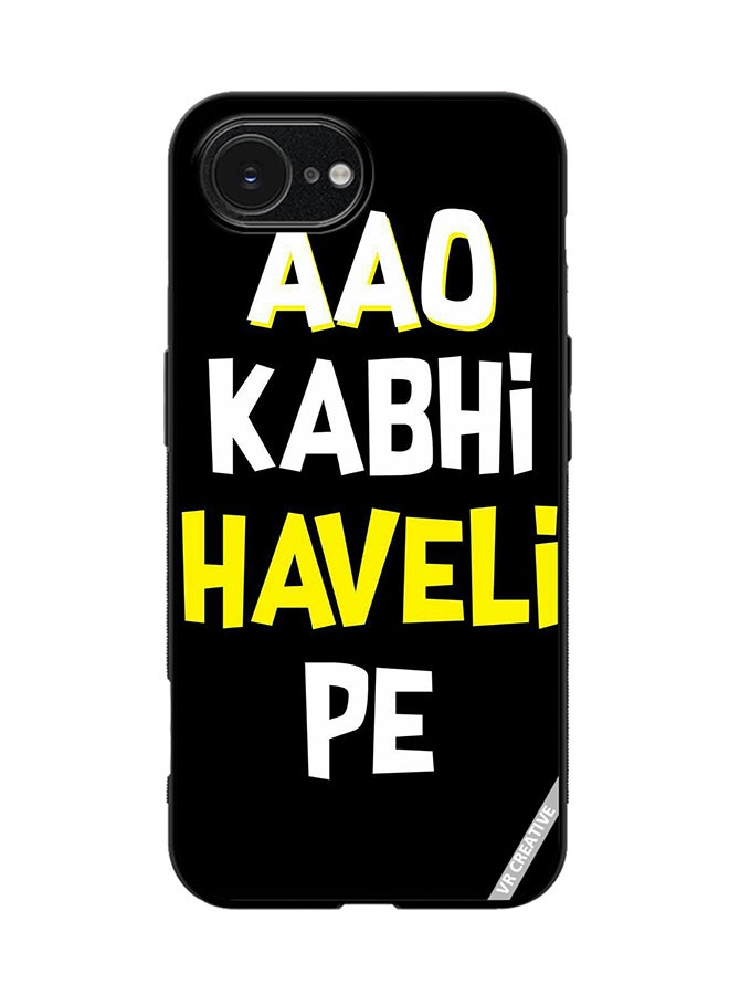 Protective Case Cover For Apple iPhone 16e Aao Kavi Haveli Pe Design Multicolour