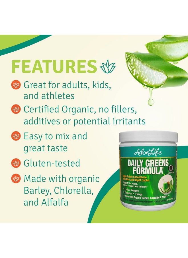 Daily Greens Powder Qaicertified Organic Health Supplement Antioxidants 21 Fruits Veggies  Herbs Including Aloe  Nopal Cactus Lowcalorie Ketofriendly Glutenfree 30 Servings - pzsku/Z30A0635D747EE6081E5AZ/45/_/1695133771/bb11dcb0-5c70-4b22-99f4-b3f7f06c62da