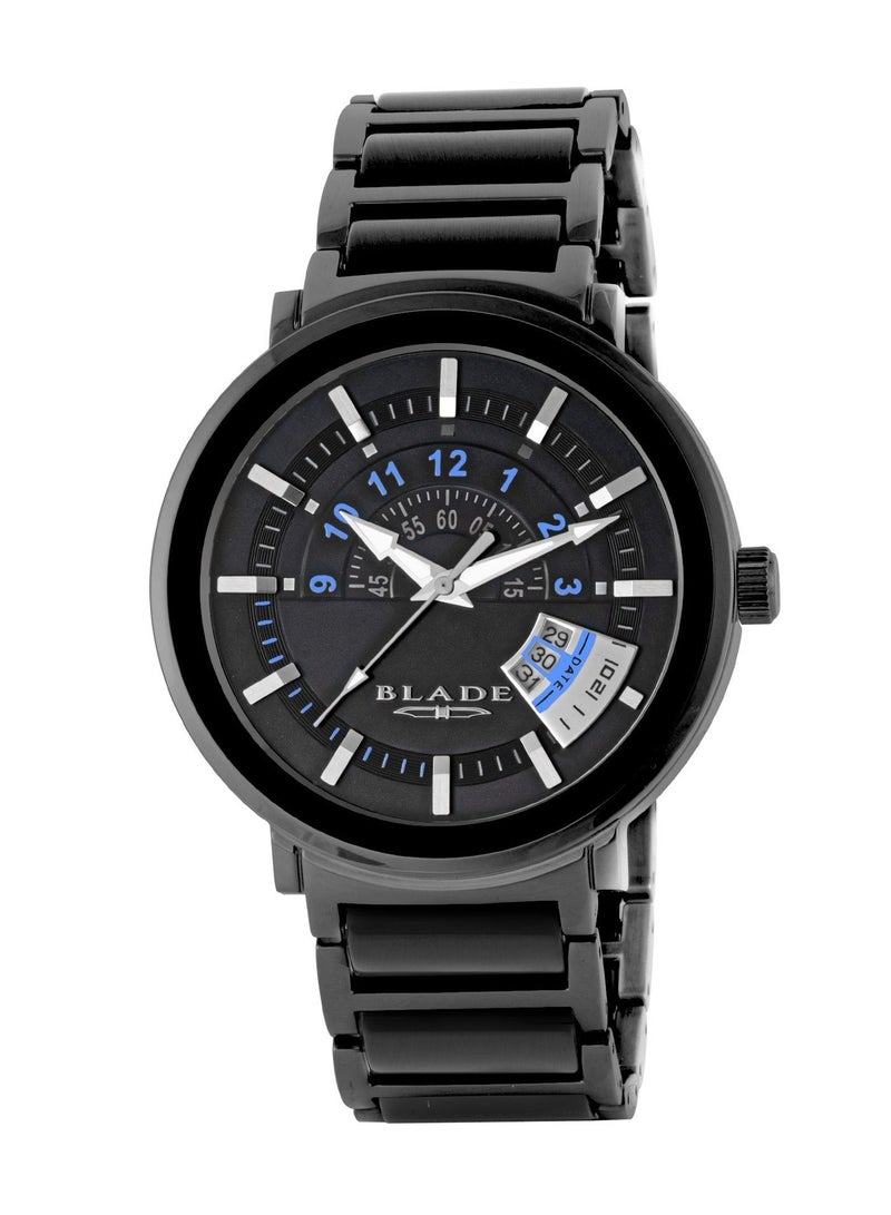 BLADE Jazz Noir 3695G4NNN SS Case & SS/Ceramic Band Date Men's Watch - Image 2