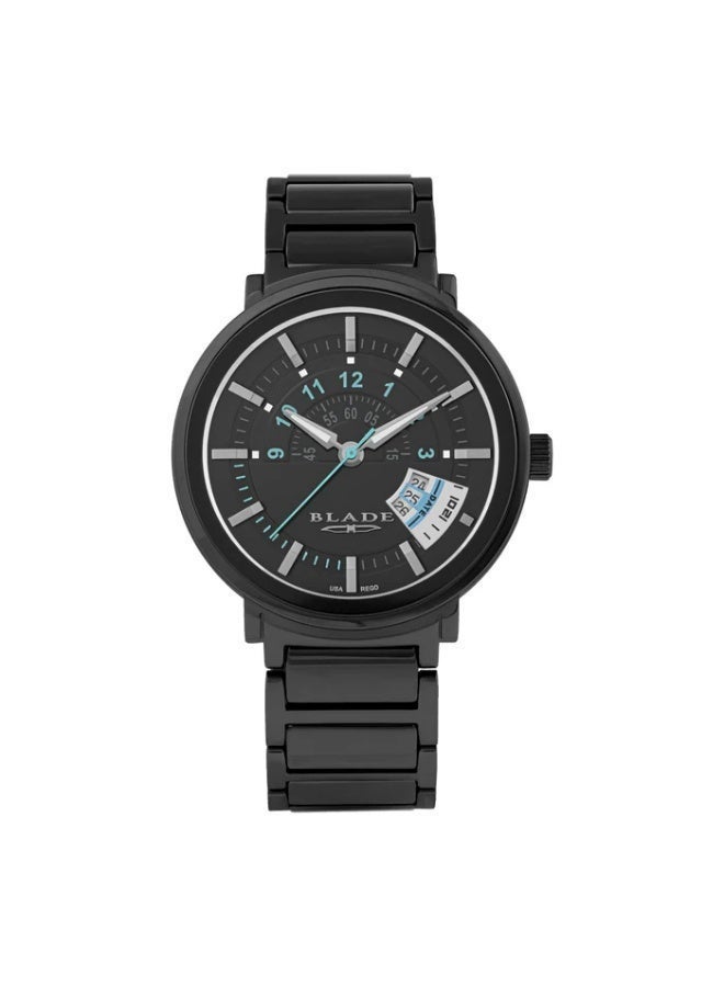 BLADE Jazz Noir 3695G4NNN SS Case & SS/Ceramic Band Date Men's Watch - Image 1