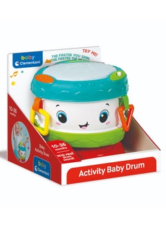 Clementoni Clementoni Baby Activity Drum, Battery Operated | Interactive Musical Intrument for Baby and Toddler | Helps with Motor Skill Development | Bright Colors | Early Development Toy | Perfect Gift for Baby and Toddler | Musical Toy  - Image 1