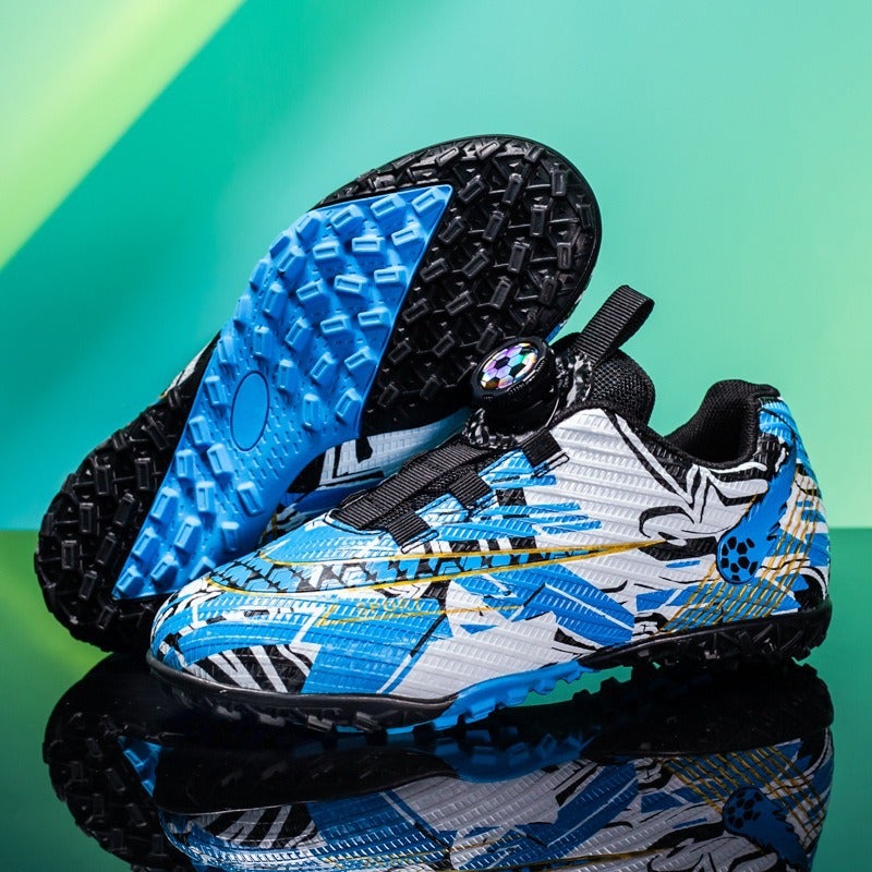Rotating Button Low-Top Football Shoes Men'S Broken Nails Tf Children'S Girls Short Nails Student Training Children'S Football Shoes - Image 3