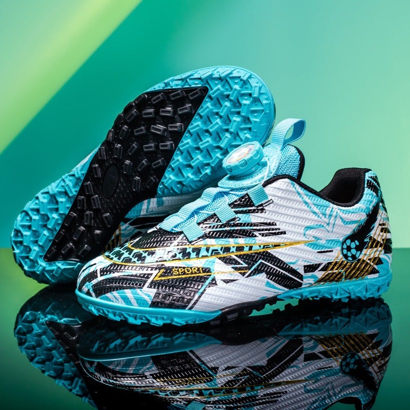 Rotating Button Low-Top Football Shoes Men'S Broken Nails Tf Children'S Girls Short Nails Student Training Children'S Football Shoes - Image 4