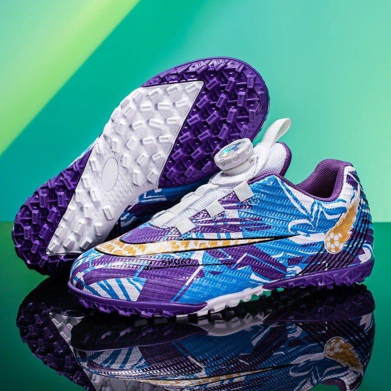 Rotating Button Low-Top Football Shoes Men'S Broken Nails Tf Children'S Girls Short Nails Student Training Children'S Football Shoes - Image 5