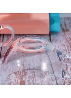 Generic Breakfast Milk Glass Cup With Handle Bubble Oatmeal Home Coffee Cup Creative Transparent Cup Advertising Gift Cup-Color:Milk Cup Two Sets A Box Of 30 Sets-Capacity:401-500ml  - Image 4