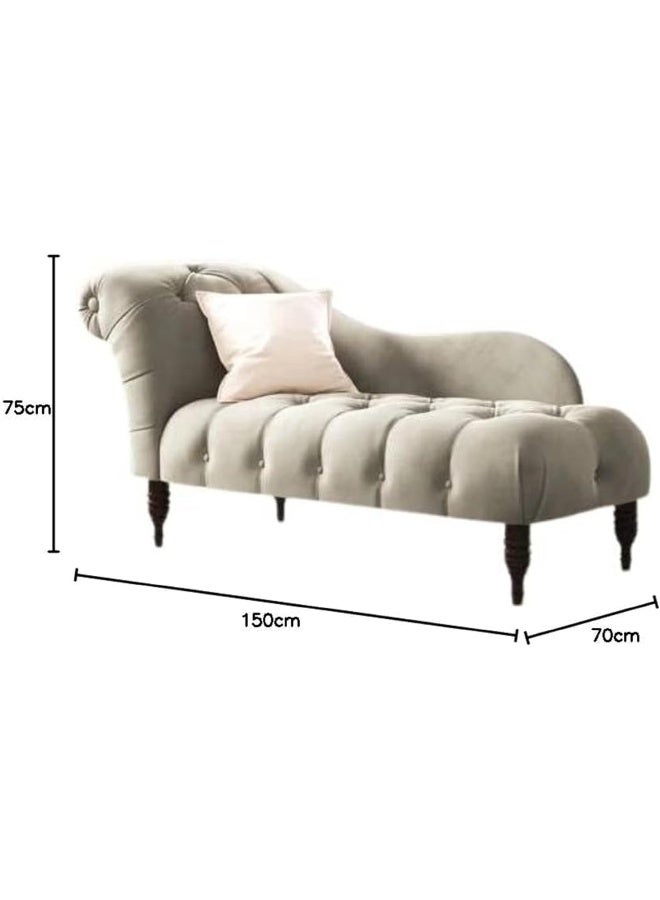 Generic Elegant Velvet Tufted Chaise Lounge Traditional Deewan for Luxurious Living Spaces (Blue)  - Image 2