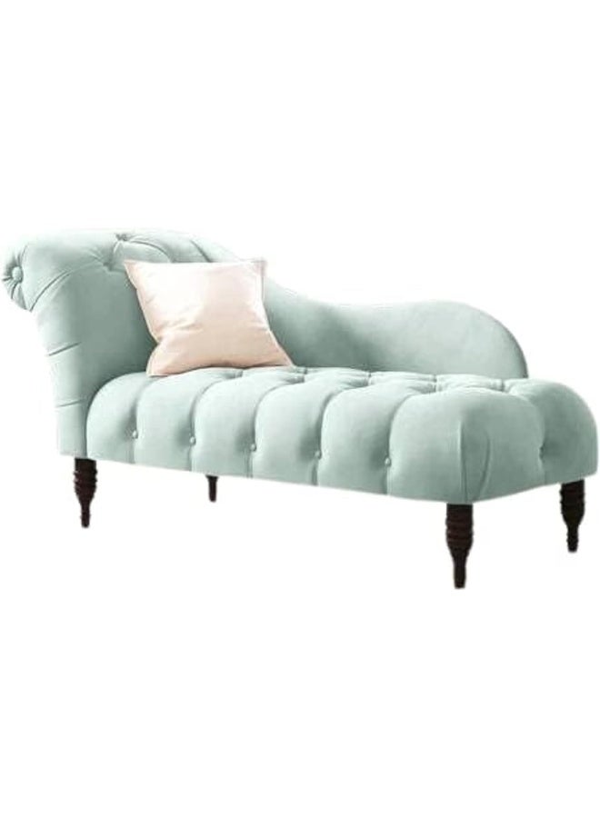 Generic Elegant Velvet Tufted Chaise Lounge Traditional Deewan for Luxurious Living Spaces (Blue)  - Image 3
