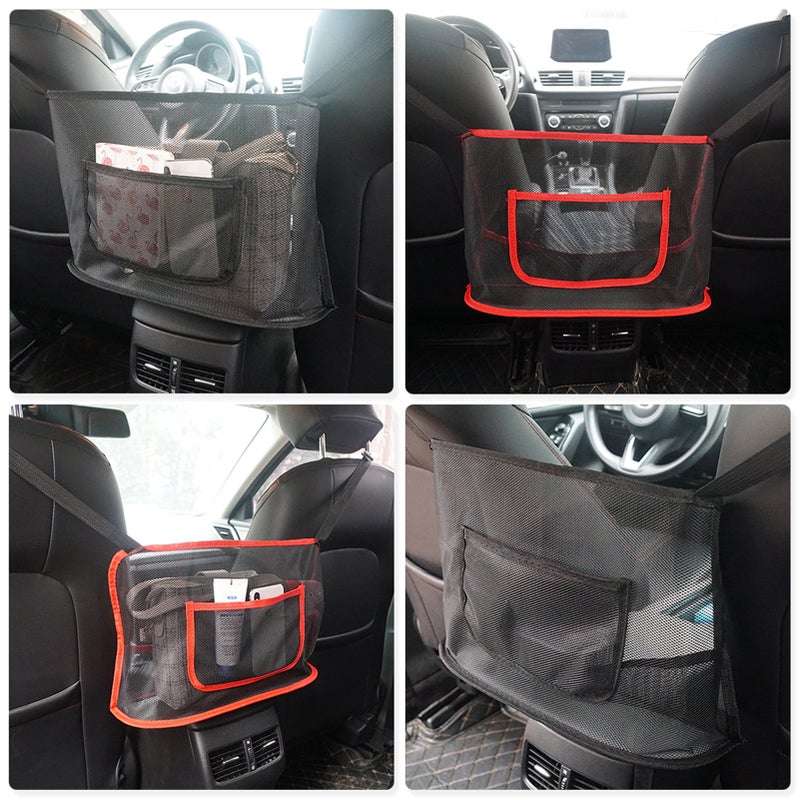 Car Net Pocket Handbag Holder Car Seat Storage Bag Large Capacity Bag for Purse Storage Phone Documents - Image 2