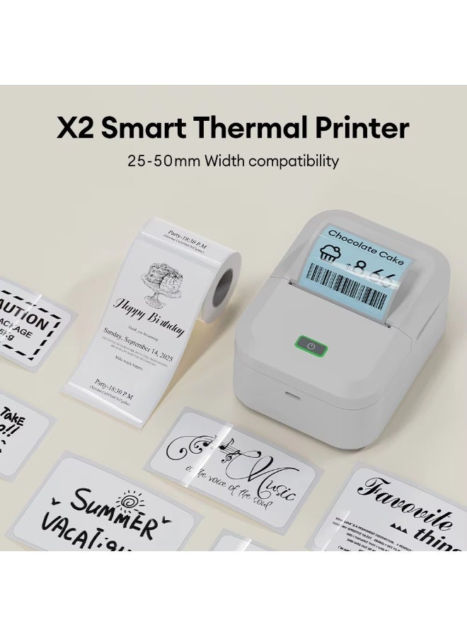 Marklife X2 Thermal Label Printer 2 Inch Portable Mini Self-adhesive Maker RFID Auto-Recognize Label Printing Sticker Machine - Image 3