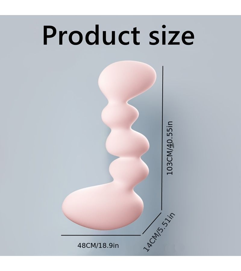 Blue Long Body Pillow Striped Cooling Leg Pillow for Pregnant Women Elderly with Removable Cover Side Sleeping Comfort - Image 3