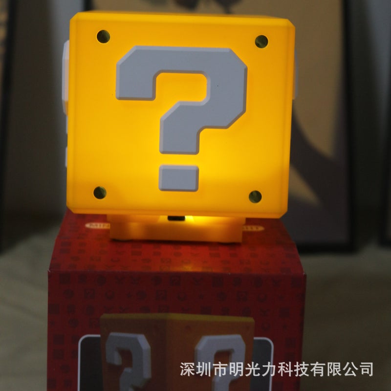 Mario Colorful Question Mark Lamp Third Generation Ambient Light Gaming Bedroom Original Full Size Dimmable Night Light - Image 4