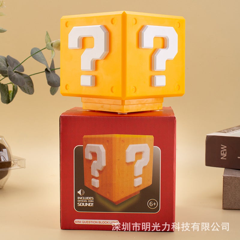 Mario Colorful Question Mark Lamp Third Generation Ambient Light Gaming Bedroom Original Full Size Dimmable Night Light - Image 1
